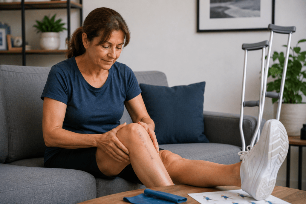 Reclaiming Your Mobility: The Evidence-Based Guide to Total Knee Replacement Recovery 1 Post operative knee replacement in Colchester